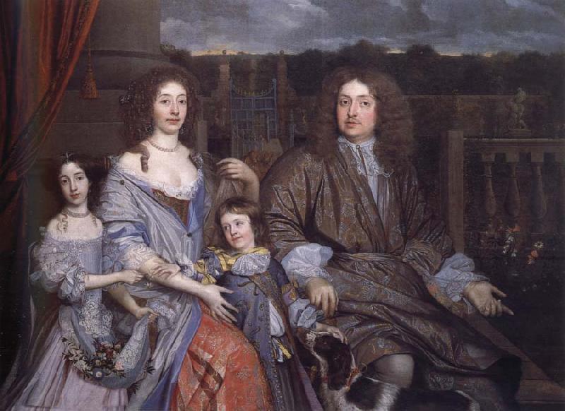 John Michael Wright The Family of Sir Robert Vyner seated before the garden at Swakeleys Sweden oil painting art